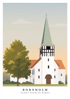 Bornholm Rønne Sankt Nicolai Kirke Plakat