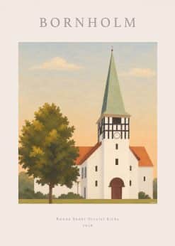 Bornholm Rønne Sankt Nicolai Kirke Plakat