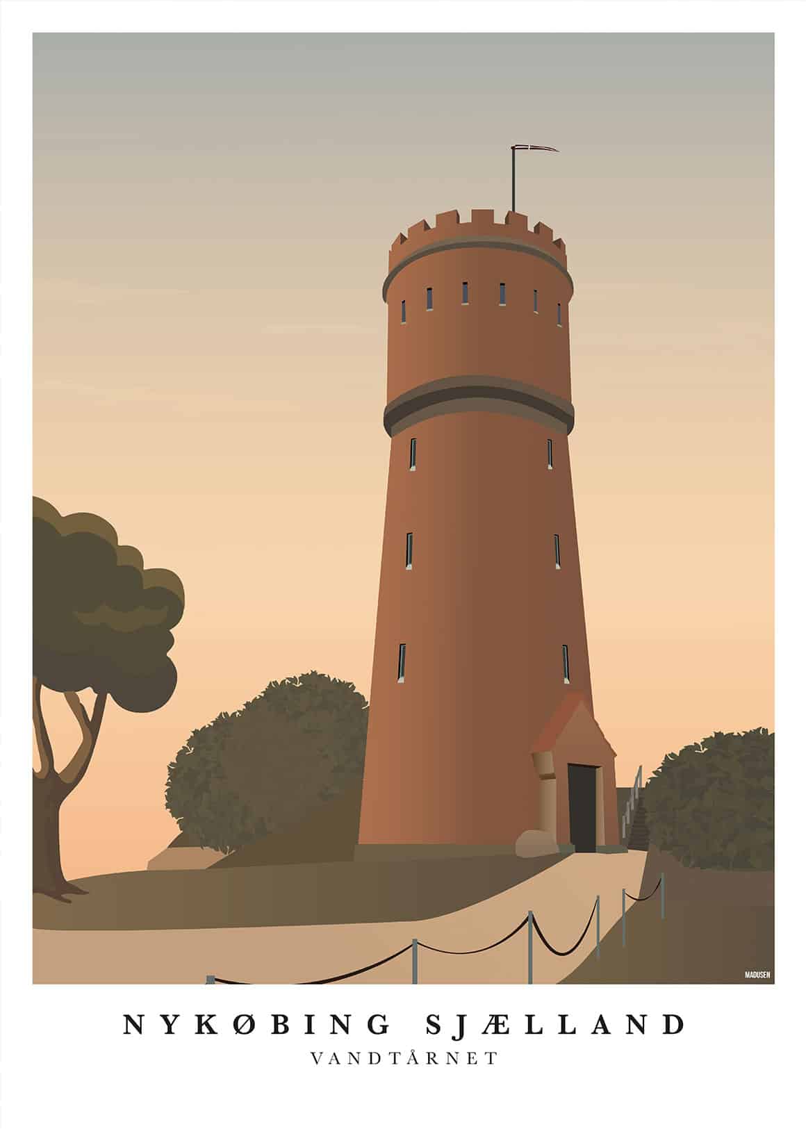 Nykøbing Sjælland Vandtårn Plakat