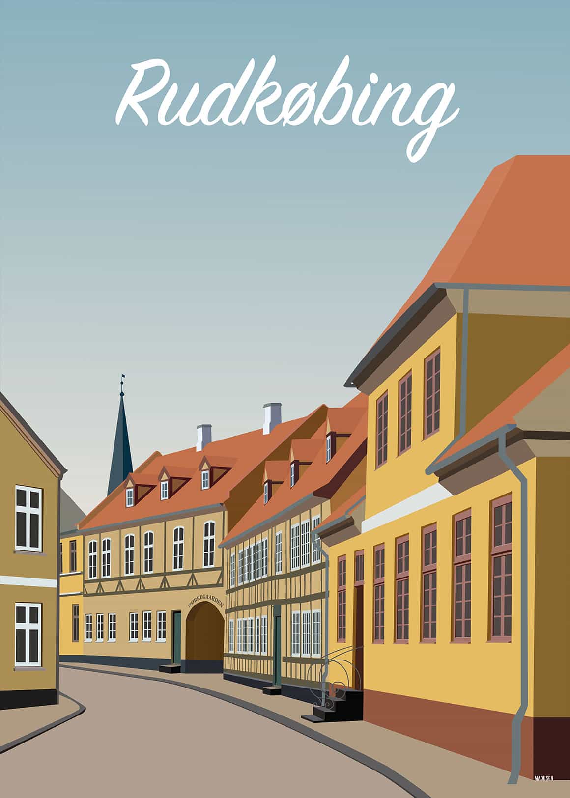 Rudkøbing Nørregade Plakat