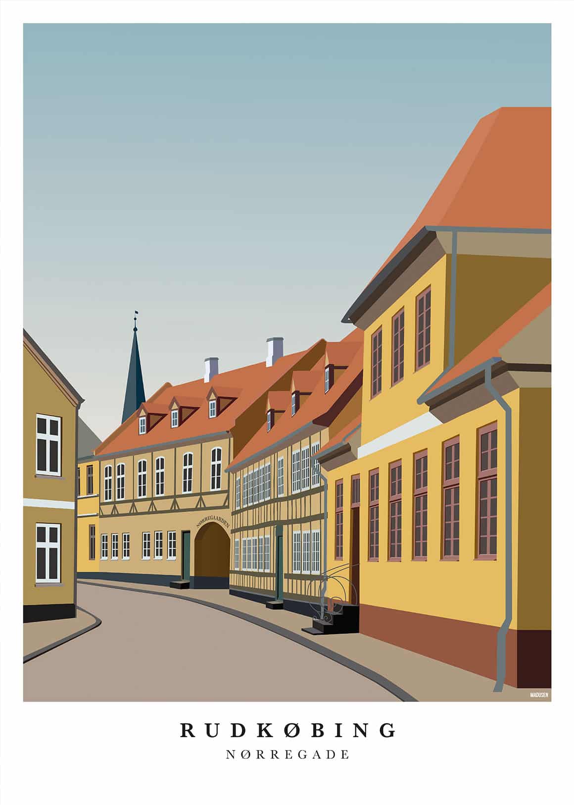 Rudkøbing Nørregade Plakat