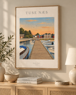 Tuse Næs Hørby Havn Lærredsprint